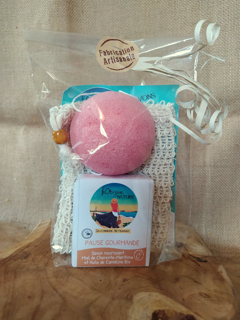 Coffret Cadeau Personnalisable Savon/Eponge Konjac/Sauve-savon