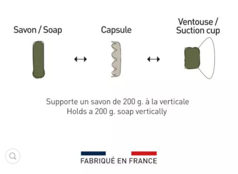 Porte-savon aimanté